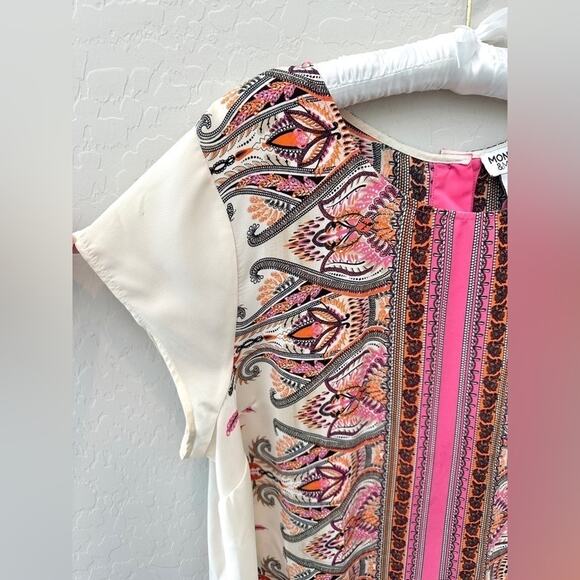 MONROE & MAIN | Vintage Boho Paisley Blouse Button Back Tunic Top | 1X - Picture 3 of 9